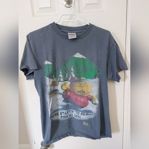 Rare Vintage N64 1999 South Park‎ Comedy Central T-shirt Tultex Men's Medium.